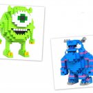 2 Sets Monsters University Mike Sulley Figures LOZ Diamond Nano Blocks Mini Toys