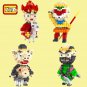 4 Set Mini Monk Tang Sand Monkey King Zhu Bajie Figures Diamond Nano Blocks Toys