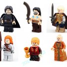 6 Set Lot Game of Thrones Toy Jon Snow Figures Tyrion Brienne Blocks Bricks Gift