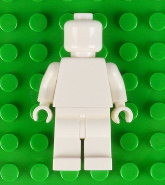 10 Sets Lot Plain White Monochrome Figures Lot Heads Torso Arms Legs Bricks Toys