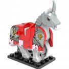 5 Sets Lot Red Armored Horses (White) Figures Game of Thrones Castle Bricks Toys