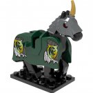 5 Sets Lot Green Armored Horse (Black) Figures Game of Thrones Castle Bricks Toy