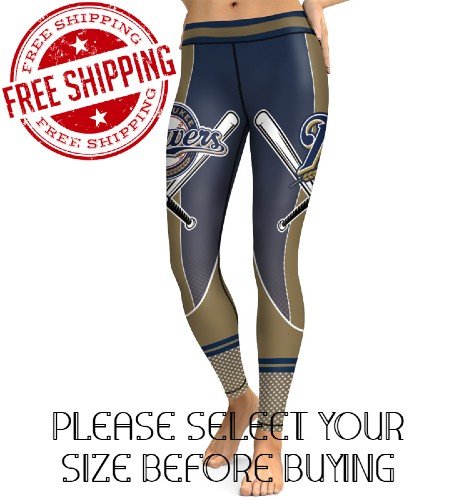 Milwaukee Brewers Baseball Team Sports Leggings