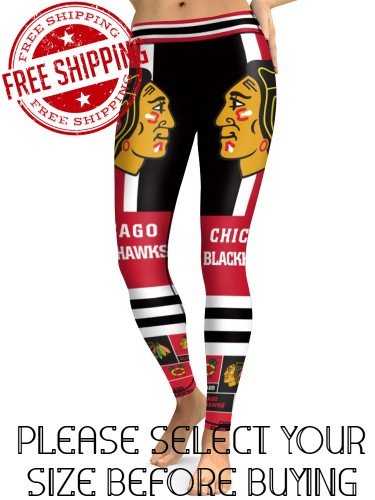 Chicago Blackhawks Hockey Team Sports Leggings