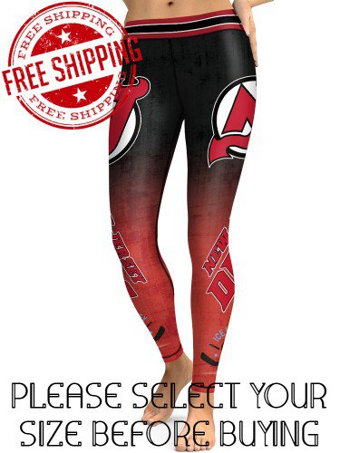 New Jersey Devils Hockey Team Sports Leggings