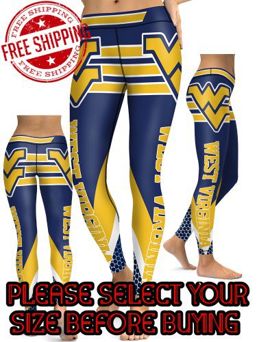 American University West Virginia Mountaineers College Team Sports Leggings