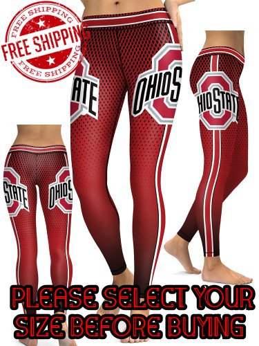 American University Ohio State Buckeyes College Team Sports Leggings