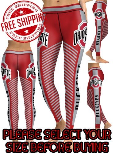 American University Ohio State Buckeyes College Team Sports Leggings