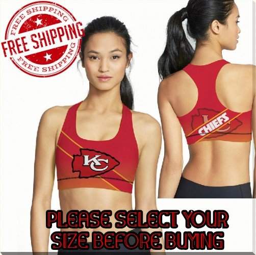 Kansas City Chiefs Football Team Sports Bra