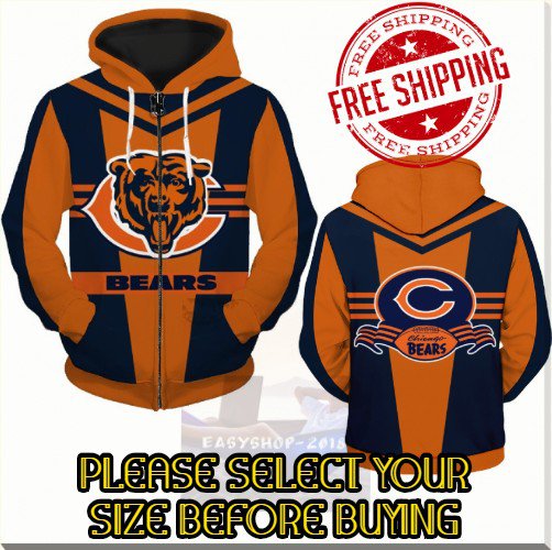 Chicago Bears Football Team Sport Hoodie With Zipper