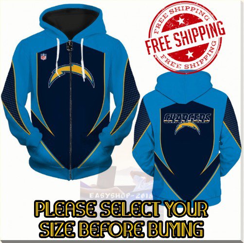 Los Angeles Chargers SE Football Team Sport Hoodie With Zipper