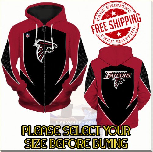 Atlanta Falcons SE Football Team Sport Hoodie With Zipper