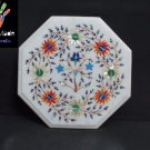 12" Side End Table Top Marble Inlay Pietra Dura Work Home Decor & Garden