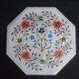 12" Side End Table Top Marble Inlay Pietra Dura Work Home Decor & Garden