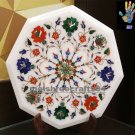 12 "Marble Table Top Pietra Dura Inlay For Home Decor & Garden