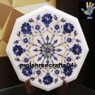 12" Side End Table Top Pietra Dura Inlay Handmade Art For Home Decor & Gift.
