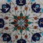 12" White Marble Coffee Table Top Lapis Stone Floral Art Inlay Work Decor.