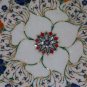 23" Marble Table Top Inlay Semi Precious Stone Work For Home Decor