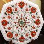 12" Side Table Top Marble Inlay Pietra Dura Art For Home Decor & Garden.