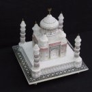 7x7" White Marble Taj Mahal Collectible Replica Handicraft Home Decor Art.