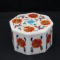 Marble Jewelry Box Inlay Art Pietra dura White Stone Handicrafts & Home Decor