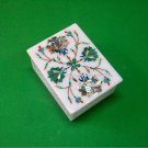 Marble Inlay Jewelry Box Pietra dura Makrana Stone Handmade & Christmas Gifts.