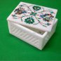 Marble Inlay Jewelry Box Pietra dura Makrana Stone Handmade & Christmas Gifts.