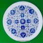 Marble Plate Inlay Pietra Dura White Stone Handmade Home Decor & Christmas Gift