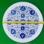 Marble Plate Inlay Pietra Dura White Stone Handmade Home Decor & Christmas Gift
