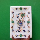 Marble Serving Inlay Tray Plate Multi Inlay Gems Mosaic Home & Kitchen Decor.