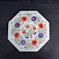 12" Side Table Top Marble Inlay Pietra Dura Art For Home Decor And Garden.