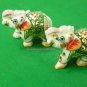 3" Marble Elephant Sculpture Hand Painted Handmade Arts & Crafts For Home Decor.