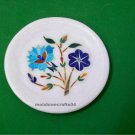 Marble Inlay plate Handmade Pietra Dura Home Decor for Christmas gift.