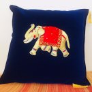Handicraft Handmade Zari Elephant Design Cushion Cover Home Decor Christmas Gift