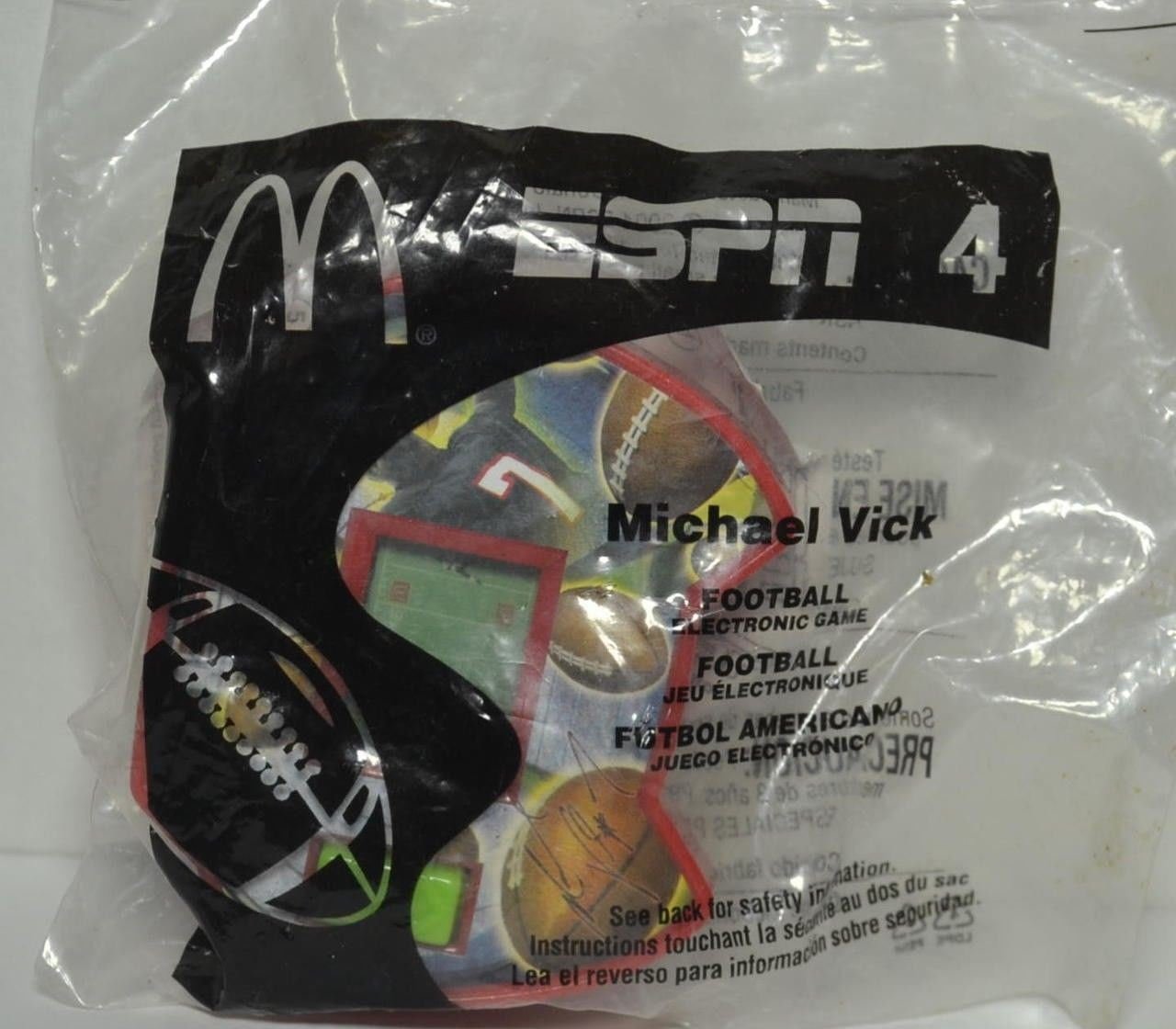 McDonald's 2004 Espn Michael Vick Electronic Football Game Toy 4