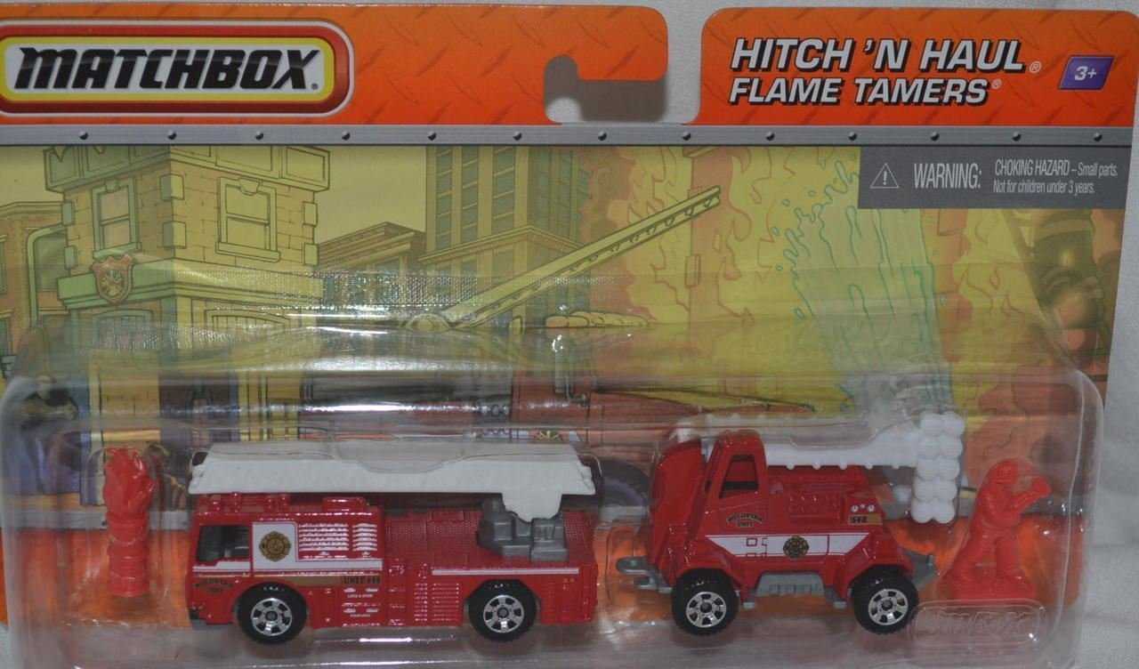 Matchbox Hitch'N Haul Flame Tamers Firetrucks