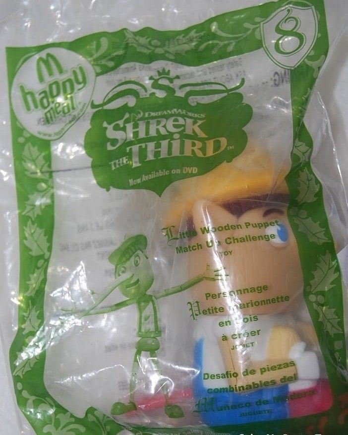 McDonald's Happy Meal 2007 Dreamworks Shrek The Third Little Wooden ...