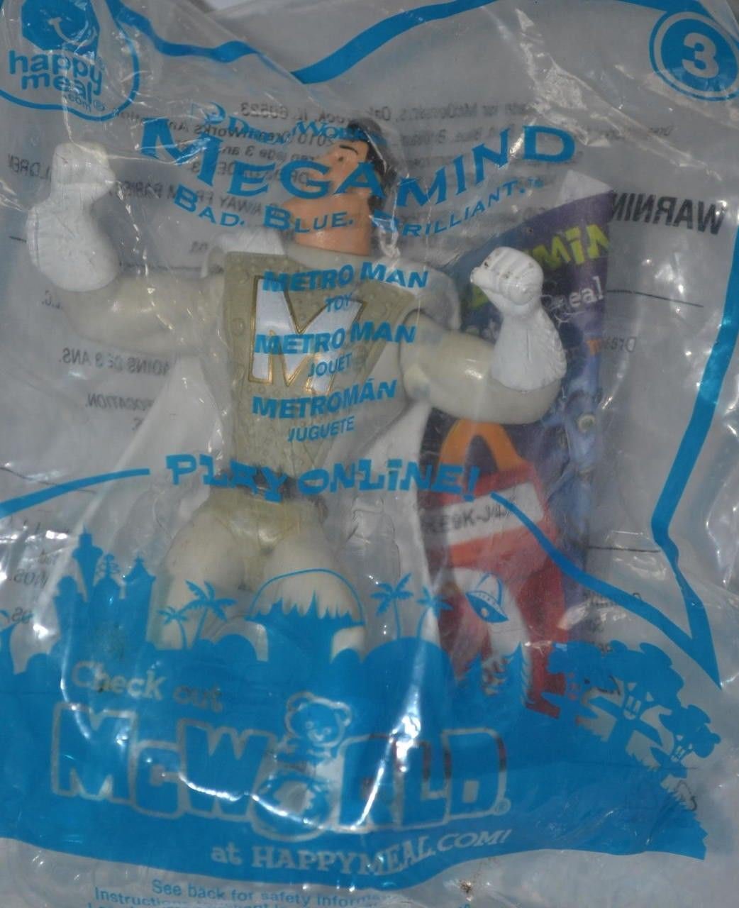 McDonald's 2010 Dreamworks Megamind Metro Man Metroman Toy #3