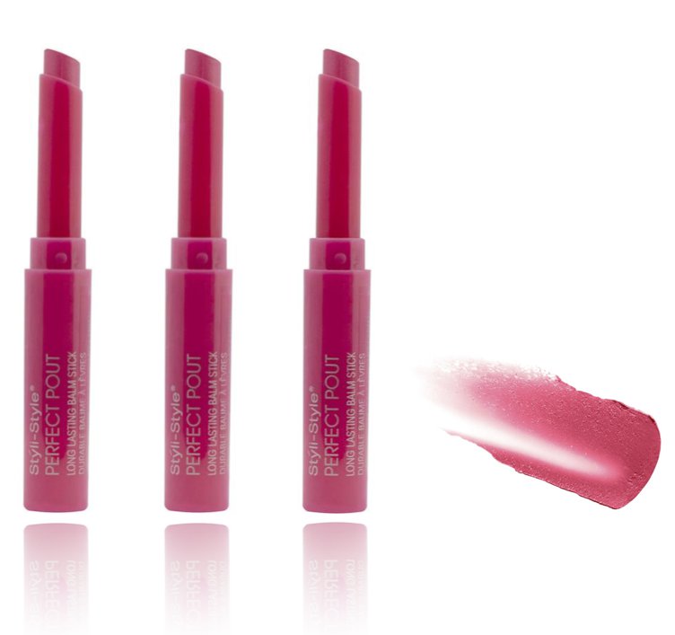 (3-Pack) Styli Style Perfect Pout Long Lasting Balm Stick - Flirty Fuchsia (LPP003)