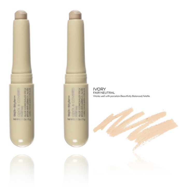 (2-Pack) Styli-Style Cool and Covered Aloe Concealer Stick - Ivory (FAC001)