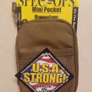 Spec-Ops Brand Mini Pocket Organizer, Coyote Brown. USA STRONG, Brand New, Best!
