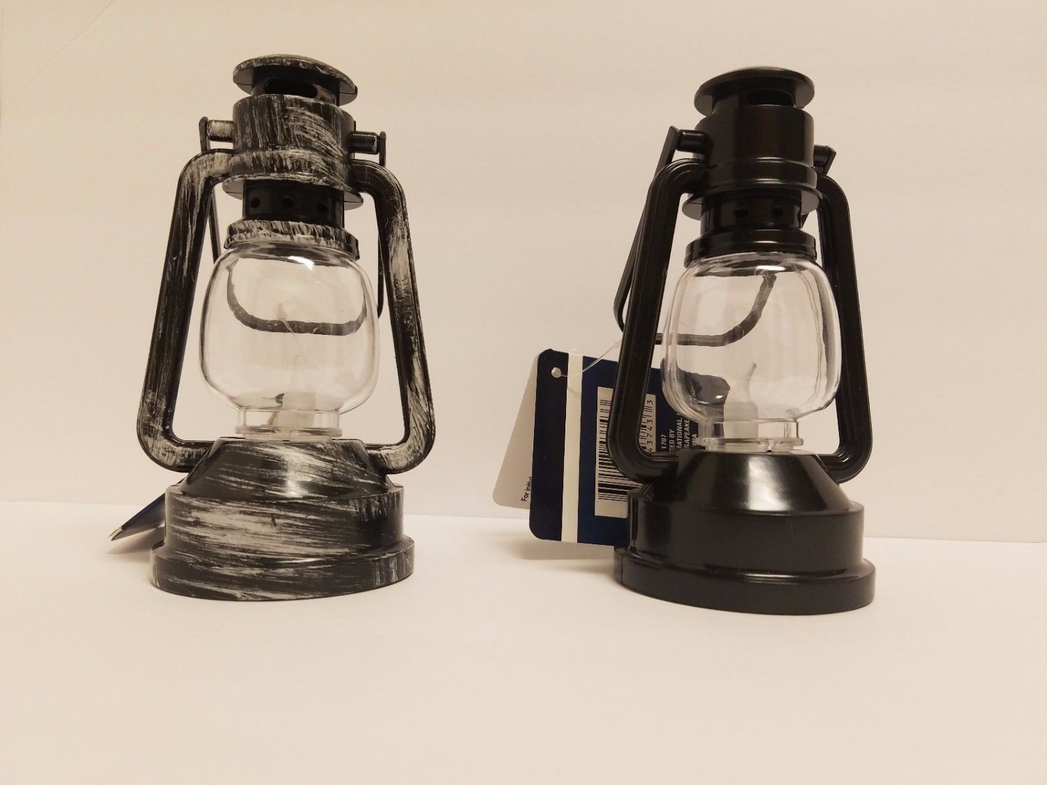 2pk, LED MINI Lanterns. Flame-less Light Technology. Black & Rustic Black. New!