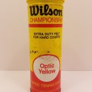 Vintage Can for Wilson Tennis Balls Championship. Yellow. Optic Yellow. Can Only