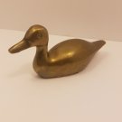 Vintage Solid Brass Wild Duck Figurine Gold Mallard Sculpture Bird Statue 9.5"