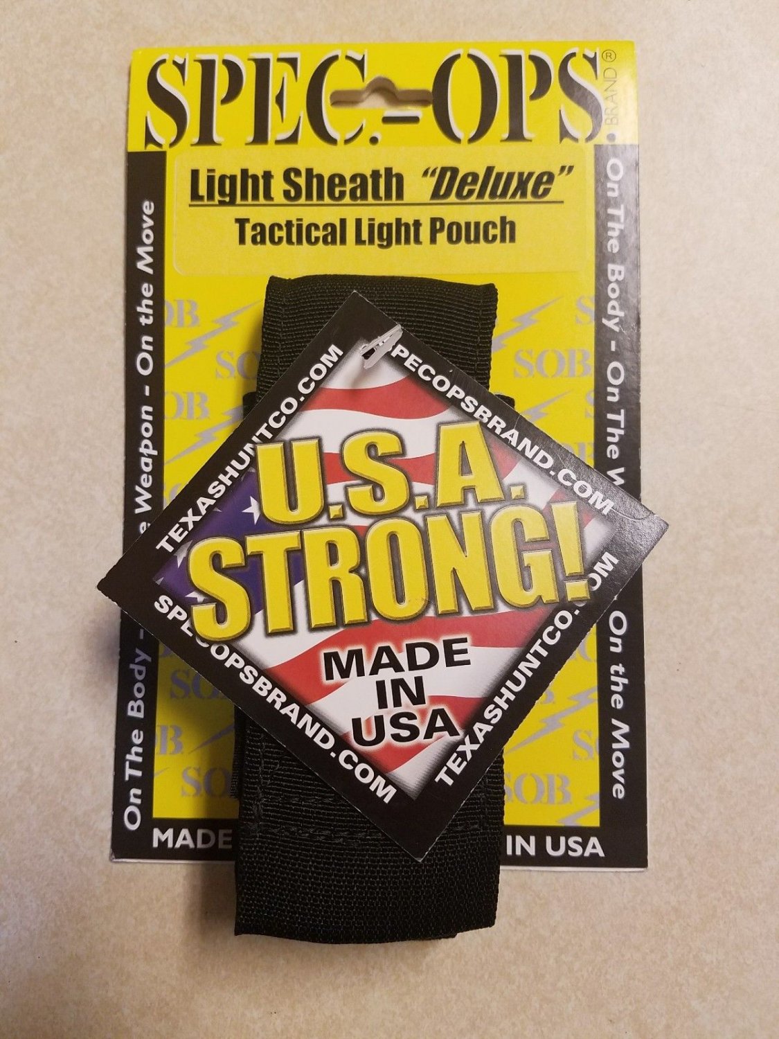 Spec-Ops Brand. Light Sheath Deluxe Tactical Light Pouch. Brand New. USA Made!
