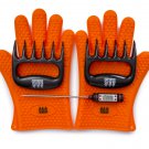 Heat-Resistant Gloves, Meat Claws, Instant-Read Thermometer Gift Set