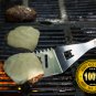 Deluxe BBQ Utensils Gift Set: Spatula, Tongs, Fork, Thermometer
