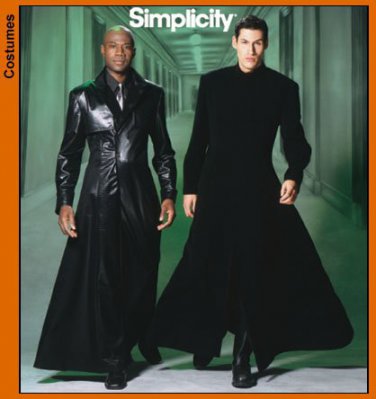 Simplicity 5386 Matrix Costumes Dusters Neo Morpheus Sizes XS-S-M-L-XL