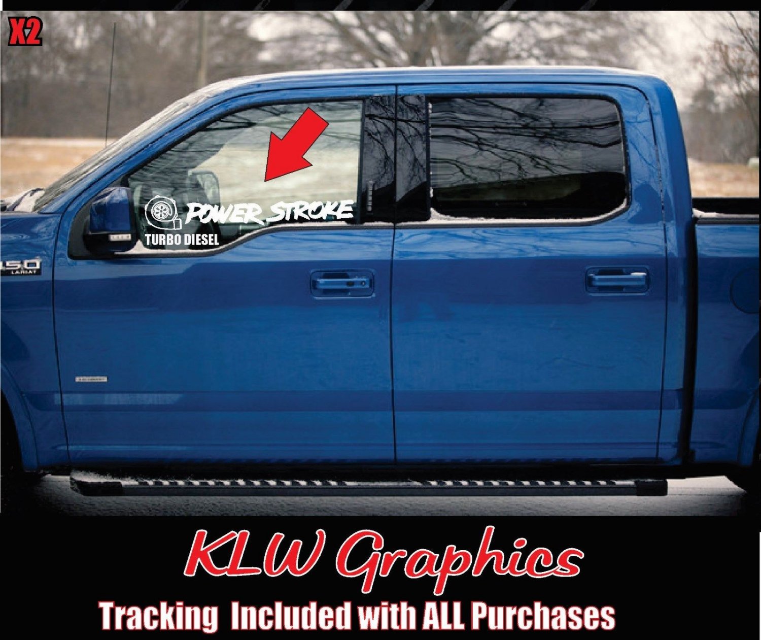 Powerstroke turbo * Vinyl Decal Sticker Diesel Truck Stacks 2500 3500