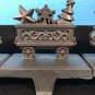 Train Stocking Holders - 4pc - Bronze Color Metal Christmas Hanger Set Holiday